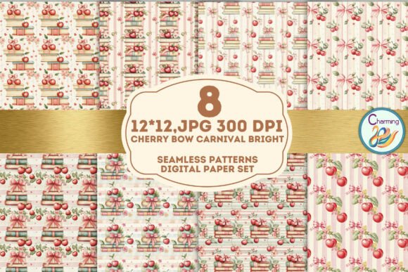 Cherry Bow Book Club: A Seamless Pattern for Every Creative Need