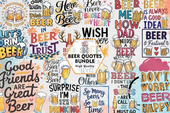 Designing with Humor: The Ultimate Beer Quotes Bundle