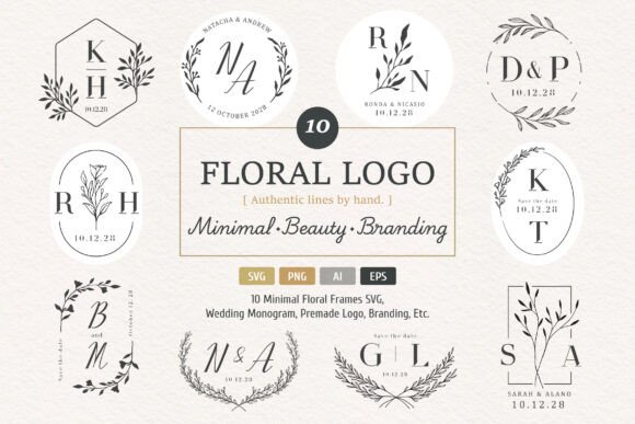 Elegant Botanical Monograms for a Timeless Brand