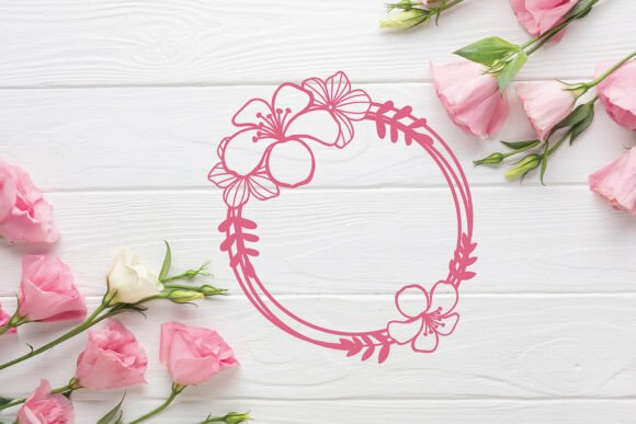 Floral Frame Wreath Monogram SVG: Crafting Timeless Elegance