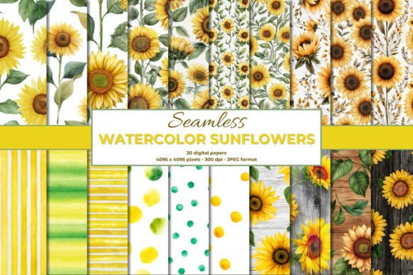 Golden Blooms: Designing with Watercolor Sunflowers