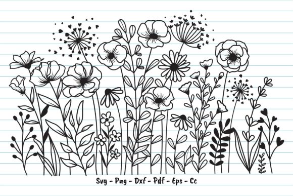 Hand Drawn Wildflower SVGs for Beautiful Floral Designs