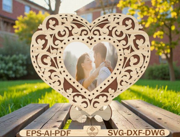 Intricate Romance: The Allure of the Floral Lace Heart Frame