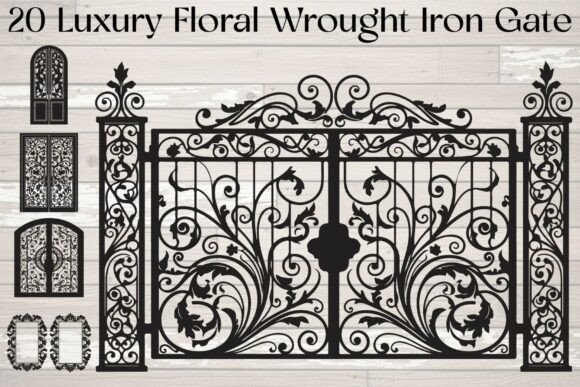 Luxury Floral Wrought Iron Gate: Timeless Elegance for Modern Designs