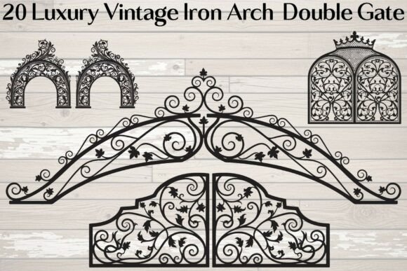 Luxury Vintage Iron Arch Double Gate: Timeless Elegance for Modern Design