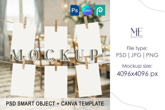 Place Card Mockup: Elevate Your Monthly Photo Banner Design