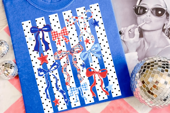 Red White Blue Coquette: A Patriotic Bow for Modern Design