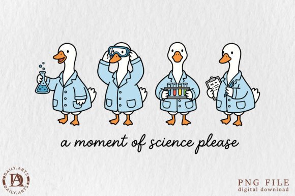 Silly Goose Science Teacher PNG: A Playful Design Asset for Creators