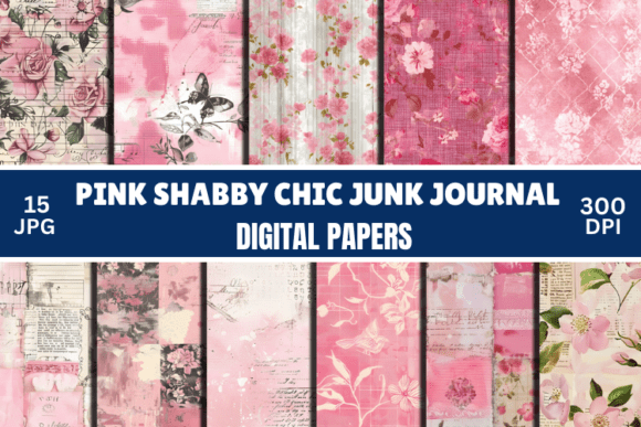 The Enduring Charm of Pink Shabby Chic Junk Journal Backgrounds