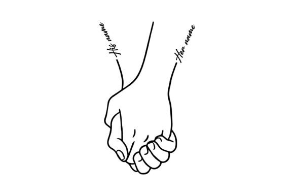 The Minimalist Elegance of a Couple Holding Hands Line Art
