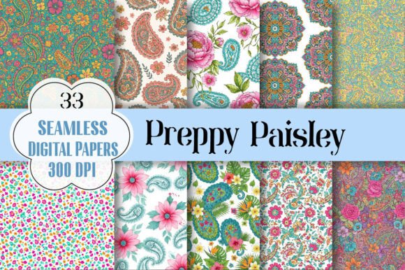 Unlocking the Charm of Seamless Preppy Paisley Digital Paper