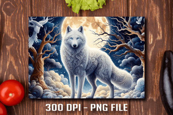 Wolf Moon Night Spirit Cutting Board: A Sublimation Design Story